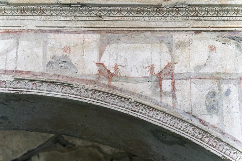 Herculaneum Suburban Baths. October 2023.
Frigidarium, detail from upper south end of the cold bath. Photo courtesy of Johannes Eber.